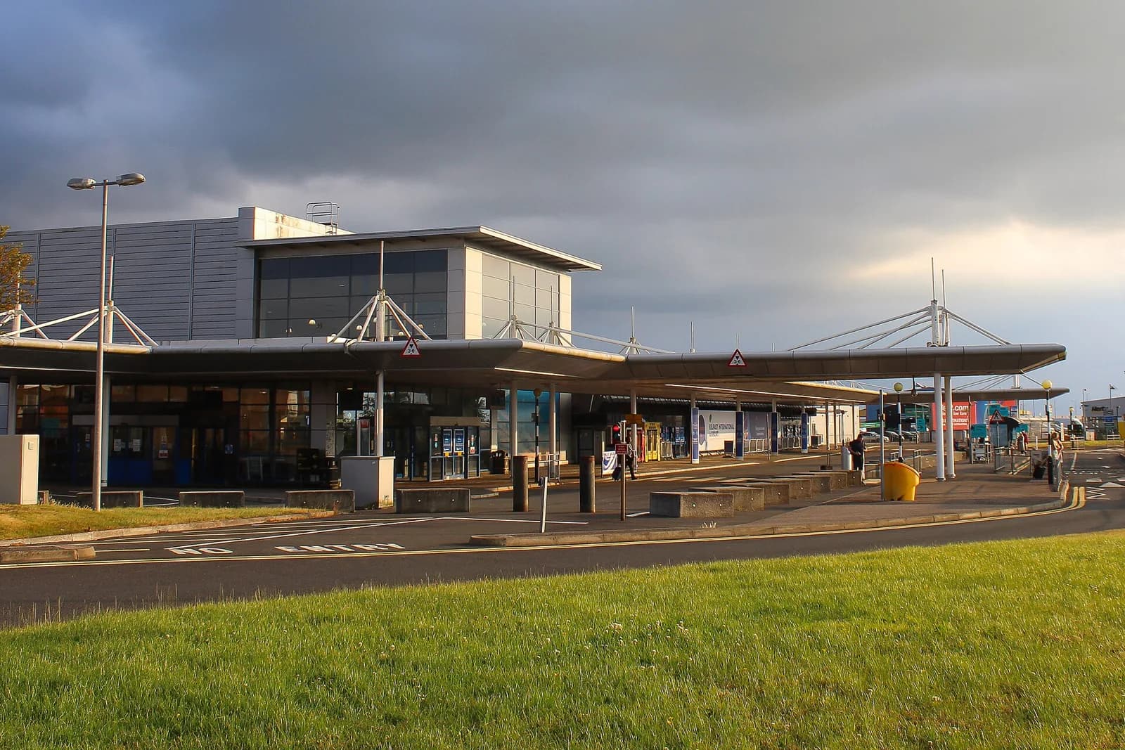 Belfast International Airport terminal exterior at Aldergrove