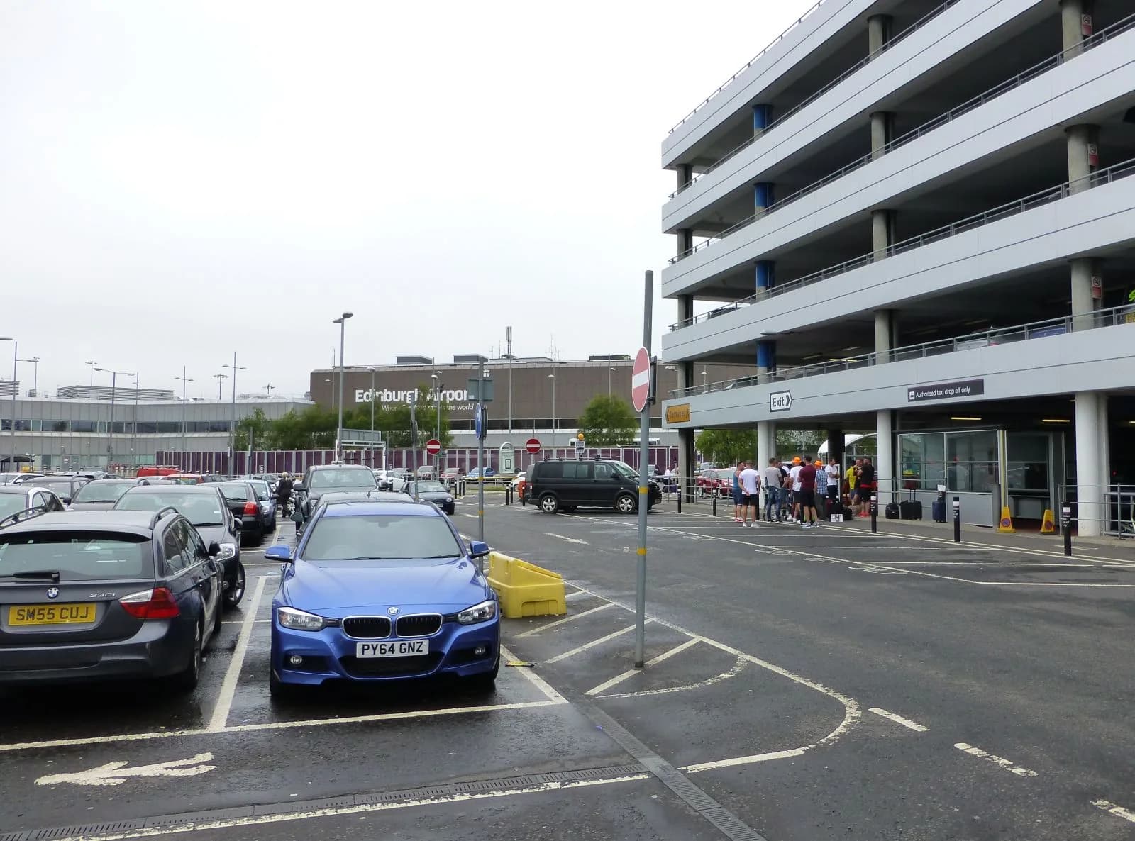 Edinburgh Airport terminal and adjacent multistorey parking