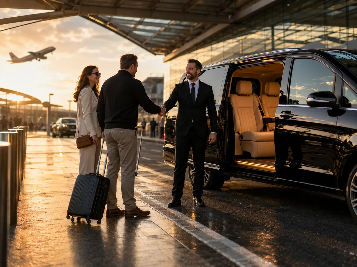 Airport arrival transfer planning for Silverstone event guests