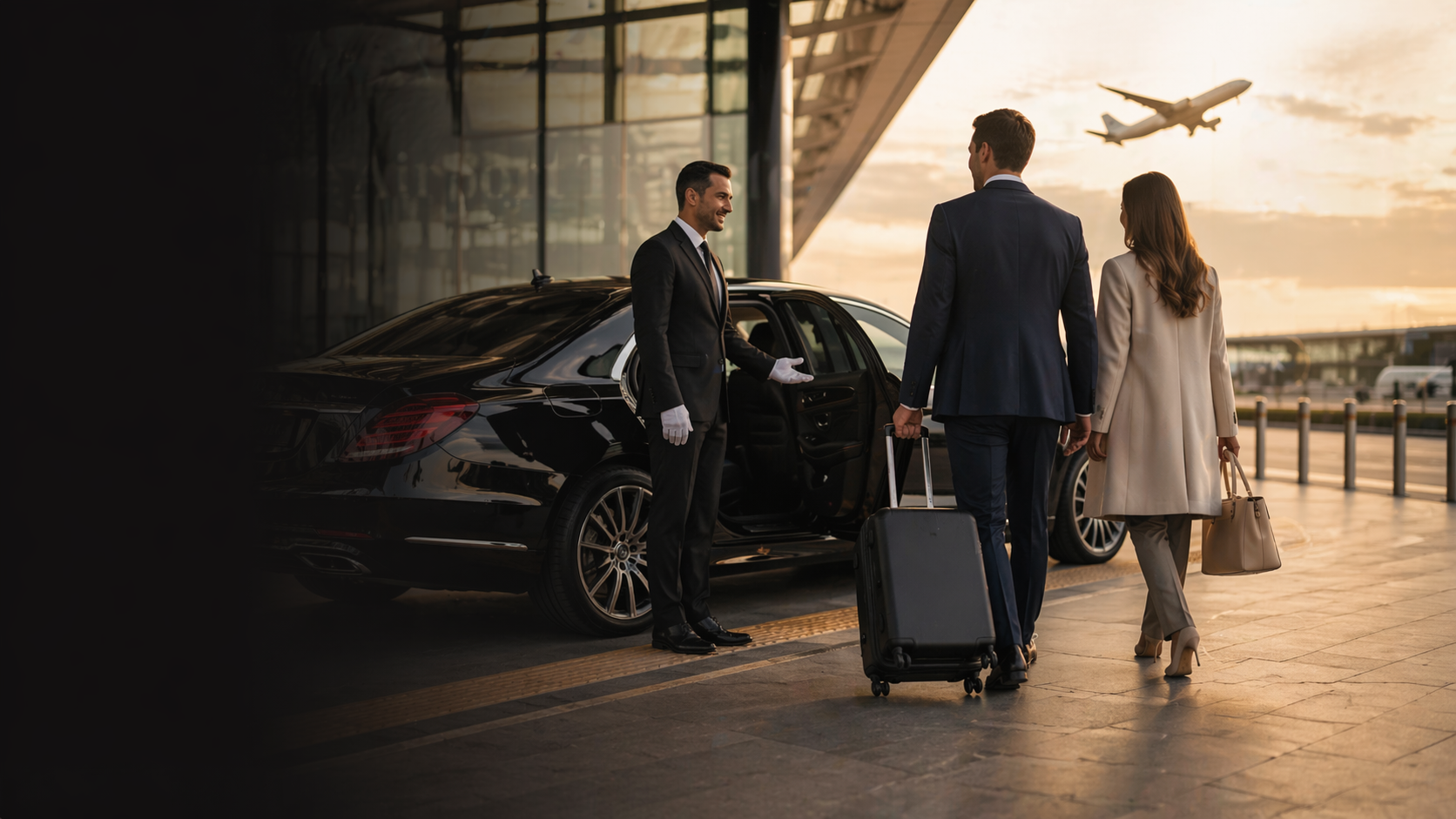 Executive airport transfer with chauffeur and premium vehicle